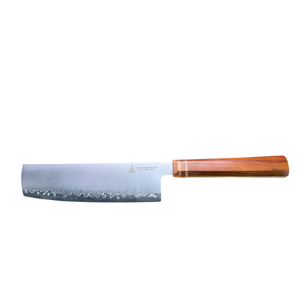 ZDP-189 Nakiri Kitchen Knife — 3-Layer Japanese Steel, Wood & Brass Handle