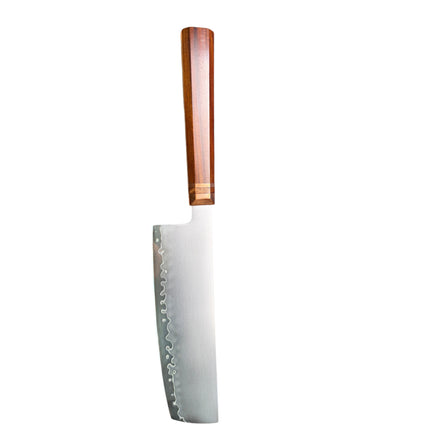 ZDP-189 Nakiri Kitchen Knife — 3-Layer Japanese Steel, Wood & Brass Handle