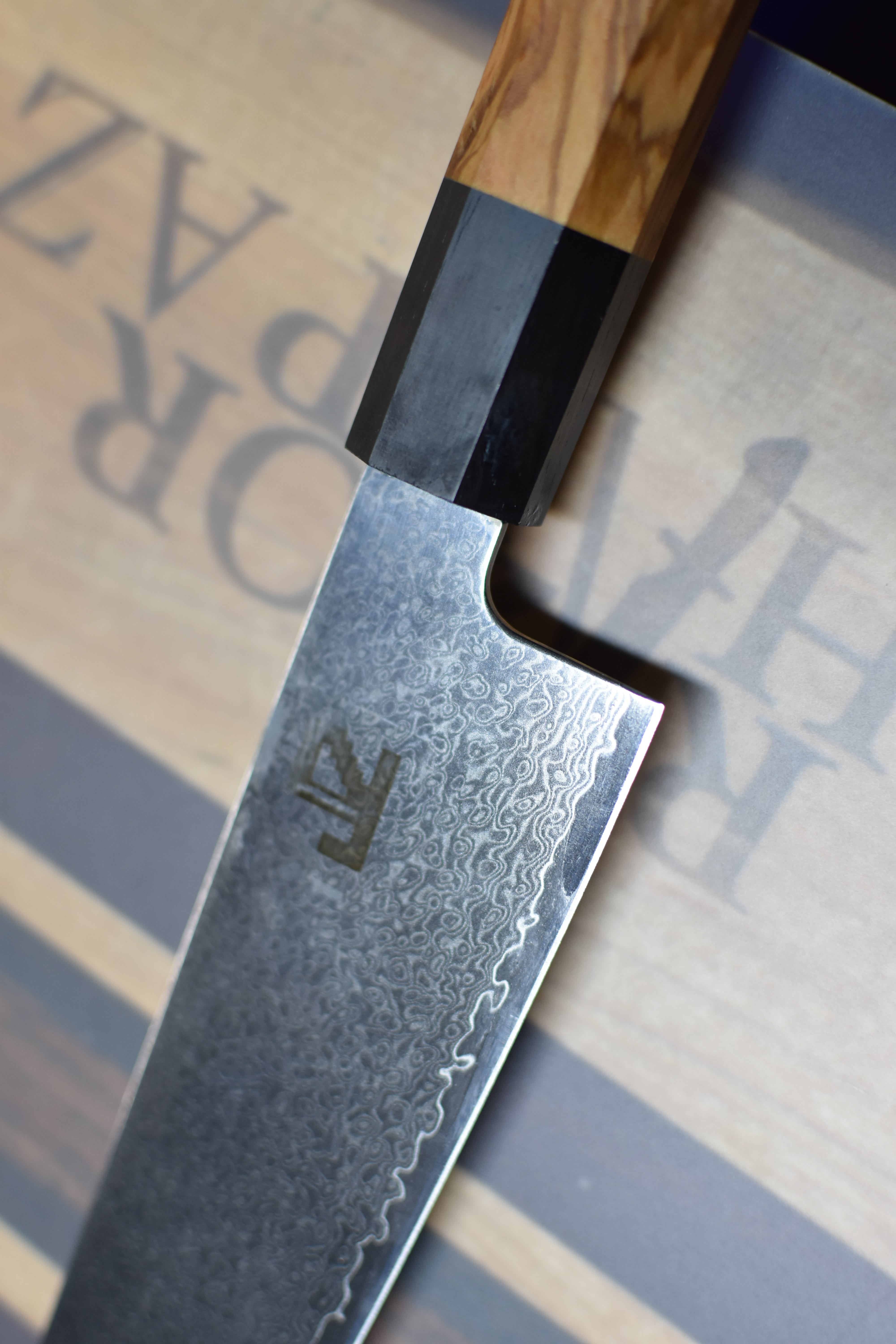 8.0 “ Custom VG-10 Damascus Chef Knife