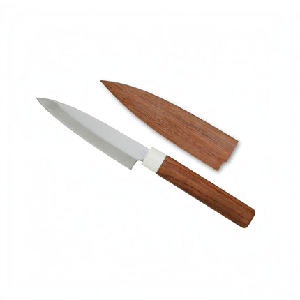 KC-082 Pairing Knife Rosewood Sheath Sharp Point Kanetsune Seki Fruits Knife Japan by Kanetsune
