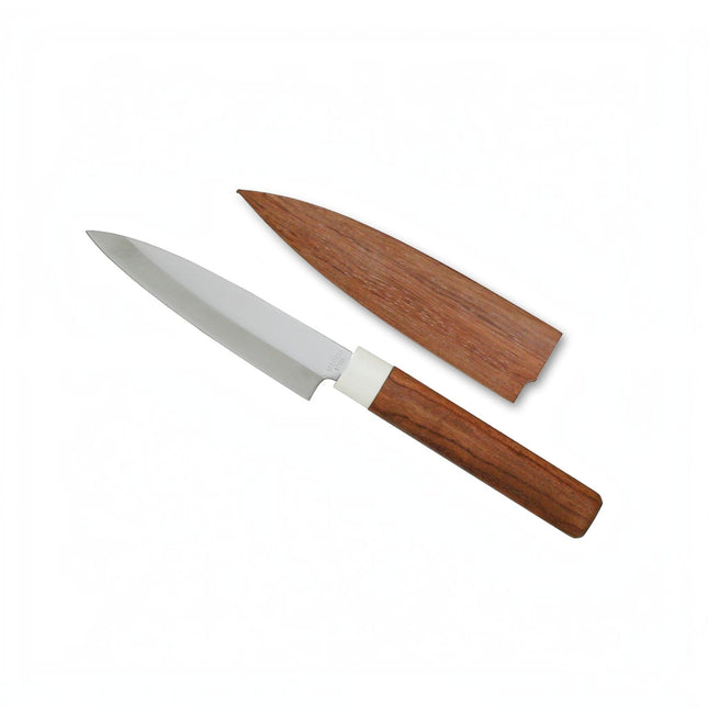 KC-082 Pairing Knife Rosewood Sheath Sharp Point Kanetsune Seki Fruits Knife Japan by Kanetsune