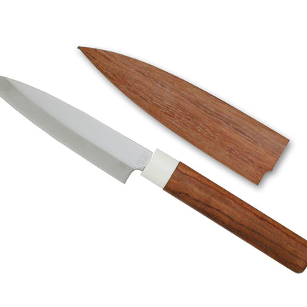 KC-082 Pairing Knife Rosewood Sheath Sharp Point Kanetsune Seki Fruits Knife Japan by Kanetsune