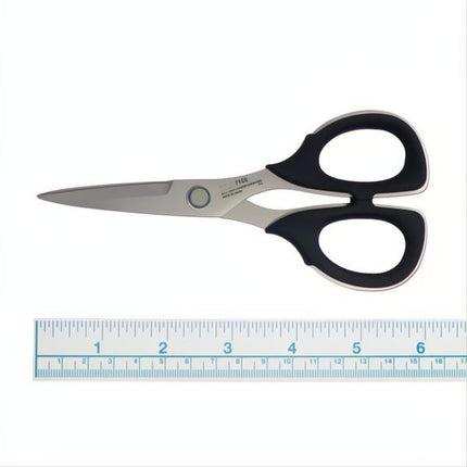 Kai 7150 6 Inch Professional Scissors High Carbon Stainless Steel With Elastomer Soft Plastic Handles by Kai