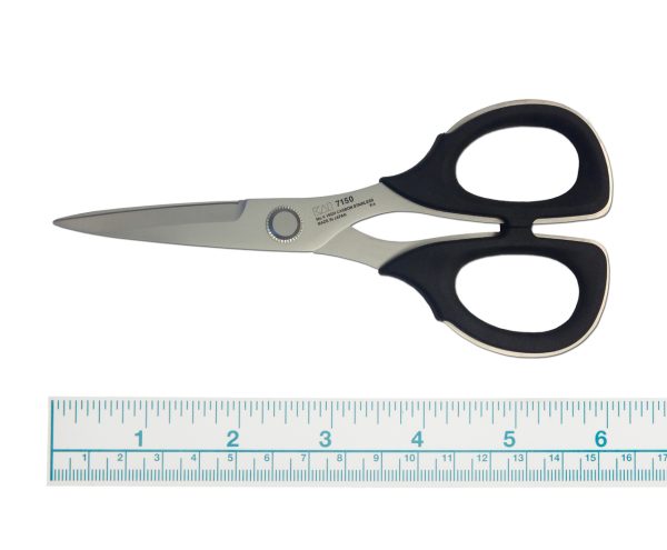 Kai 7150 6 Inch Professional Scissors High Carbon Stainless Steel With Elastomer Soft Plastic Handles by Kai