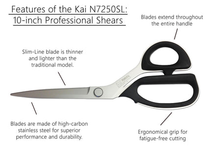 Kai®  7250SL - 10 Inch Professional Shears (Slim Line)