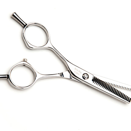 Lefty Dirty Dog 4.5-inch double-tooth thinner, open