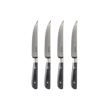 Avanta Damascus Fine Edge Steak Knife Set - 4 Piece by Messermeister