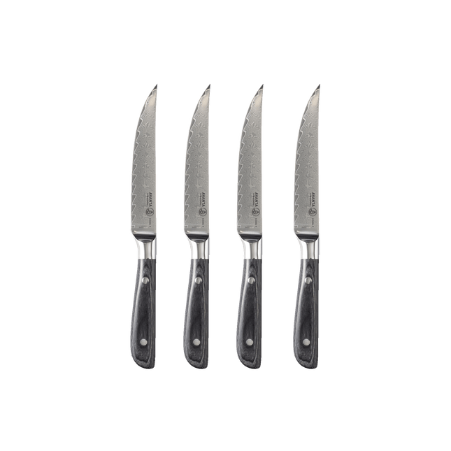 Avanta Damascus Fine Edge Steak Knife Set - 4 Piece by Messermeister