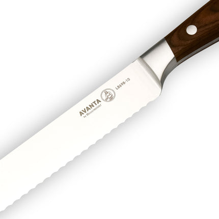 Avanta Pakkawood Scalloped Slicer - 10" by Messermeister