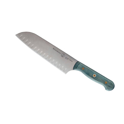 Custom Blue Kullens Santoku Knife - 7"