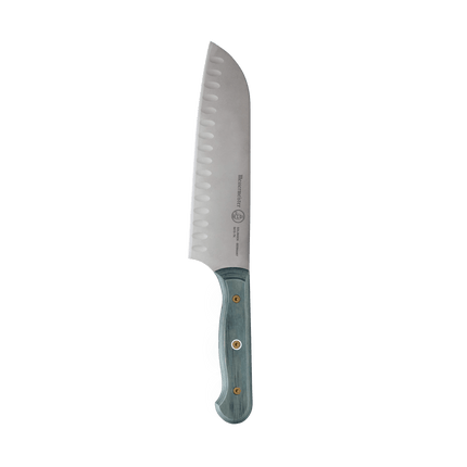 Custom Blue Kullens Santoku Knife - 7"