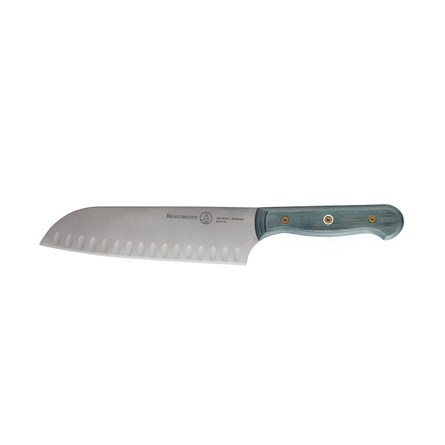 Custom Blue Kullens Santoku Knife - 7"