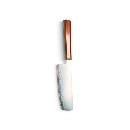 ZDP-189 Nakiri Kitchen Knife — 3-Layer Japanese Steel, Wood & Brass Handle