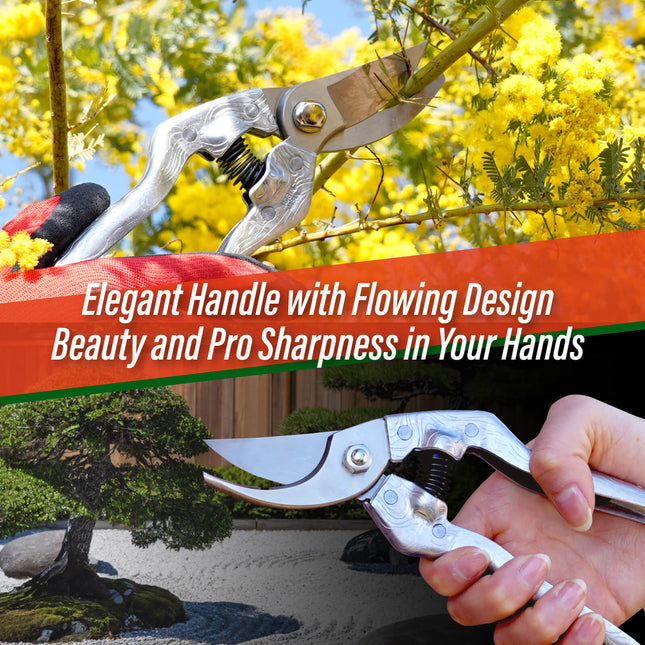 SUIZAN Bypass Pruning Shears 8.3 Inch (210mm) Plus Forged Aluminum Handle by SUIZAN JAPAN