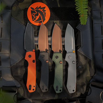 Raccoon 2.0 Top Liner Lock knife set, 3.25" 14C28N drop-point blade, Copper Dune finish, Micarta handle