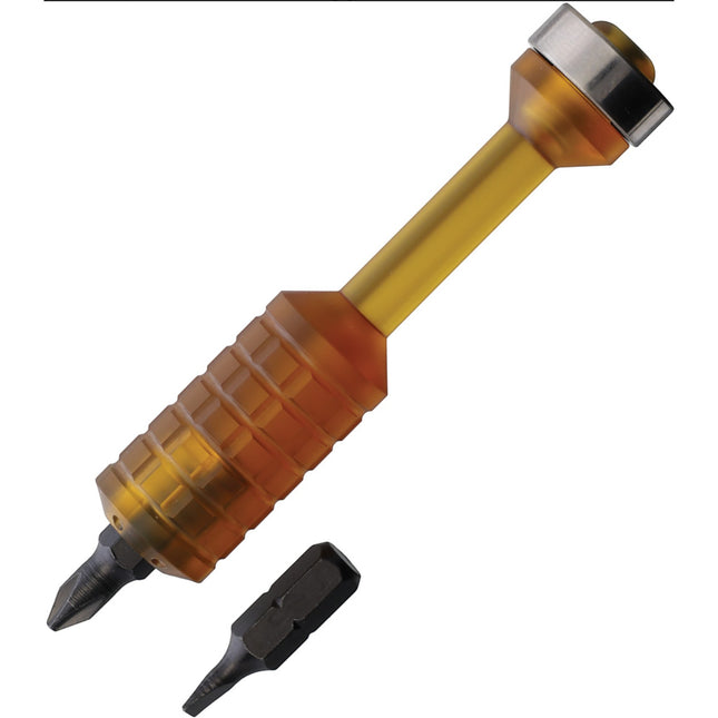 Ketuo Screw Driver Titanium - KETM083 with yellow-orange grip and two interchangeable bits.