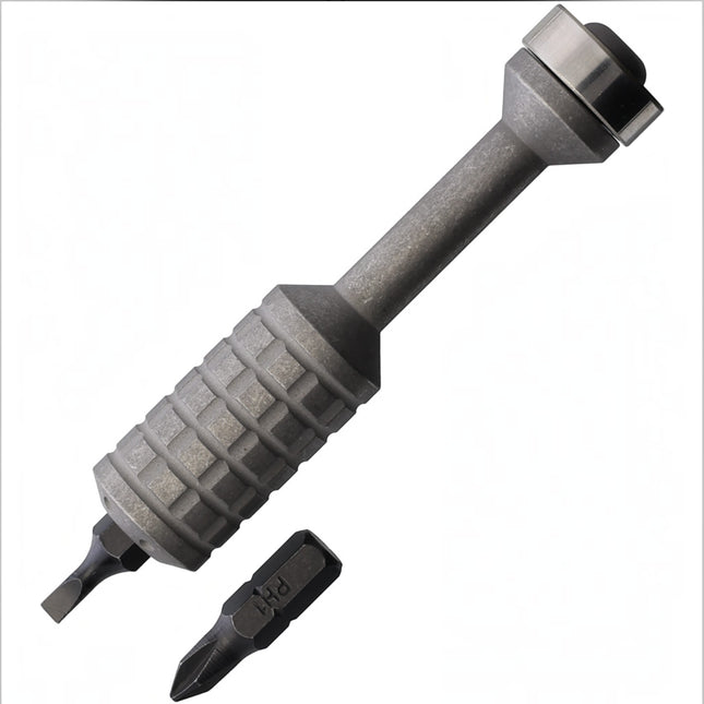 Ketuo Titanium Screwdriver KETM083 with knurled handle and interchangeable bits