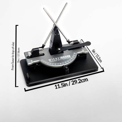 Razor Sharp AZ Generation 4 Pro precision knife sharpener with grey anodized aluminum base and angle graduation plate