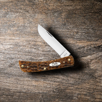 Case XX Burnt Amber Bone Rogers Jigged Bone Sod Buster Jr Folding Knife CA51394 by Case®