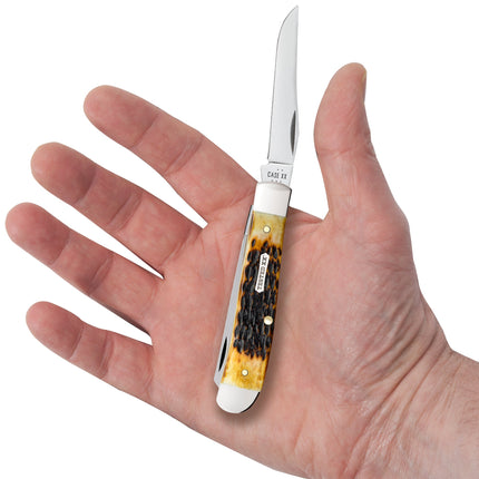 Case® | Rogers Jig Burnt Amber Bone CS Mini Trapper by caseknives