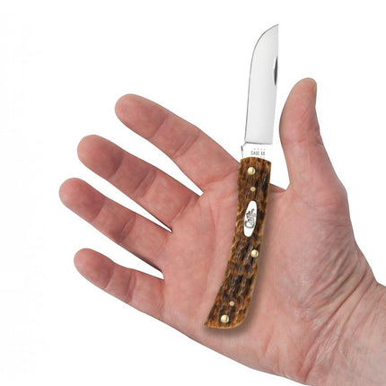 Case XX Burnt Amber Bone Rogers Jigged Bone Sod Buster Jr Folding Knife CA51394 by Case®