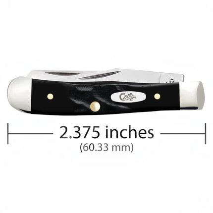 Case® Rough Black Jigged Synthetic Tiny Trapper Pocket Knife