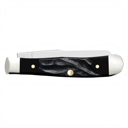 Case® Rough Black Jigged Synthetic Tiny Trapper Pocket Knife