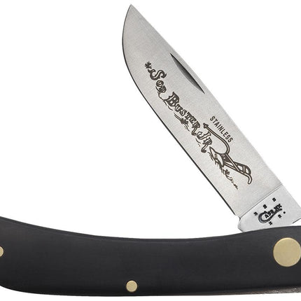 Case Sodbuster Jr Folding Pocket Knife - Compact 3.625-Inch Closed Length With Black Synthetic Handle by Case®