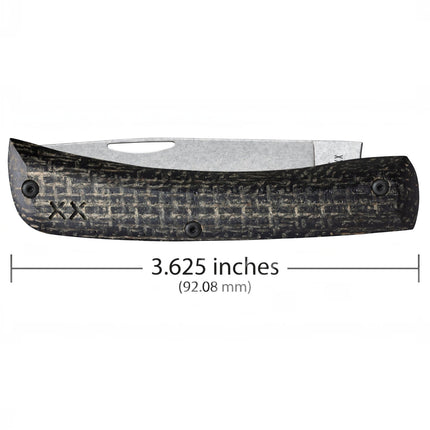 Case® | Crossroads™ Black Burlap Laminate XR Sod Buster® Jr with Dayglow G-10 by Case