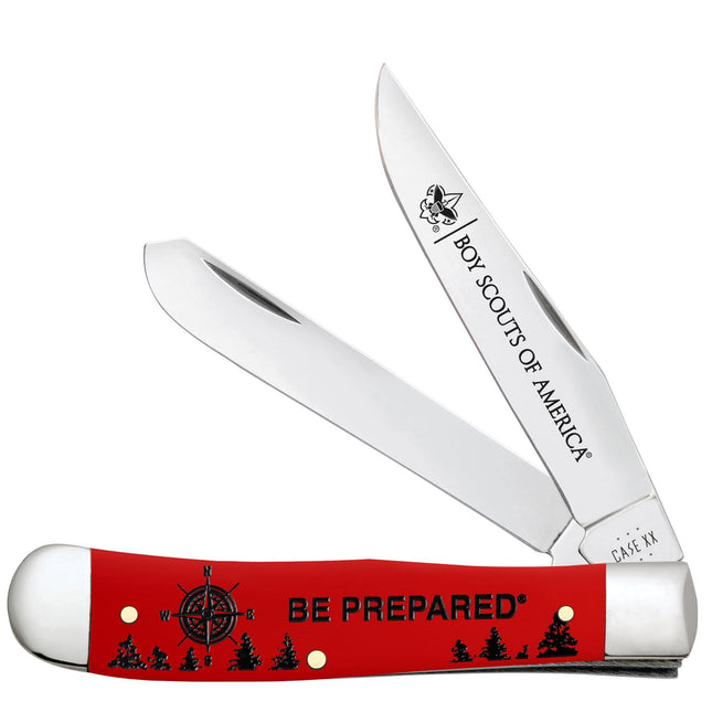 Case CA80500 - Scouting America™  Embellished Smooth Red Synthetic Trapper Trapper Gift Set