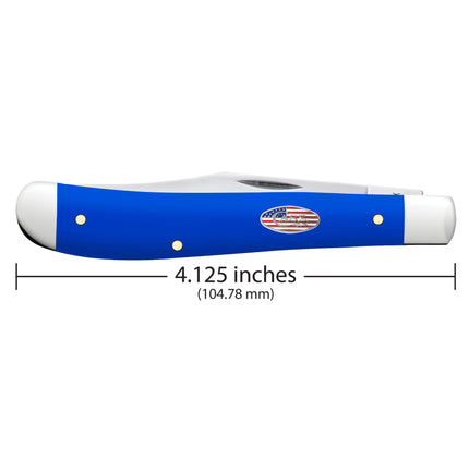 Case® | Royal Blue Synthetic Smooth Slimline Trapper by caseknives