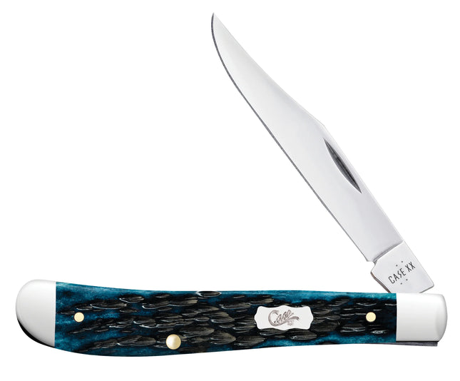 Case XX Slimline Trapper Pocket Knife (Mediterranean Blue Bone, CA51865) by Case®