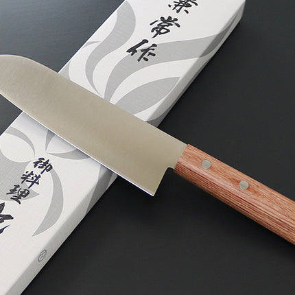 Kanetsune Santoku Knife KC 360 Japanese All Purpose Kitchen Knife With DSR 1K6 Stainless Steel Blade And Wood Handle by Kanetsune