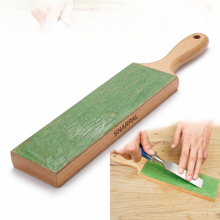 Sharpal Double-Sided Leather Strop Kit with Polishing Compound & Angle Guide