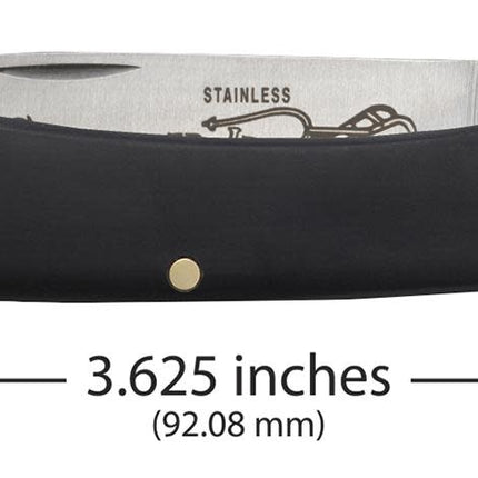 Case Sodbuster Jr Folding Pocket Knife - Compact 3.625-Inch Closed Length With Black Synthetic Handle by Case®