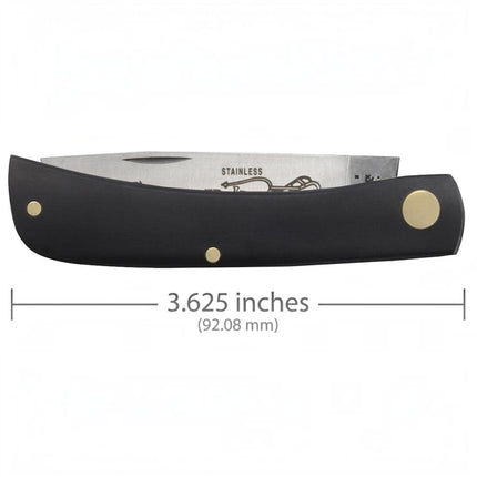 Case Sodbuster Jr Folding Pocket Knife - Compact 3.625-Inch Closed Length With Black Synthetic Handle by Case®