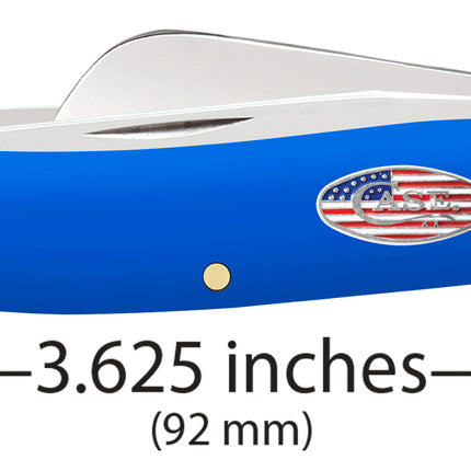 Case CA56982 - Royal Blue Synthetic Smooth Medium Stockman