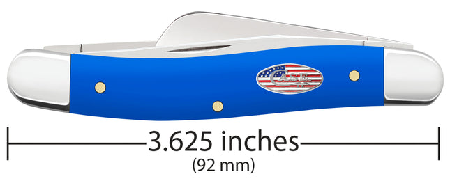 Case CA56982 - Royal Blue Synthetic Smooth Medium Stockman