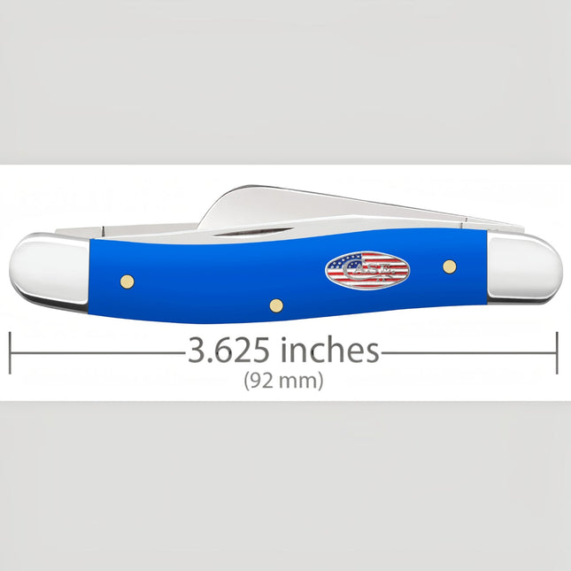 Case CA56982 - Royal Blue Synthetic Smooth Medium Stockman