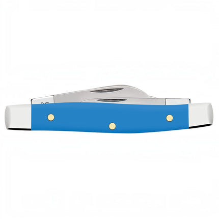 Case Smooth Light Blue Synthetic Small Stockman Pocket Knife – 3-Blade Tru-Sharp
