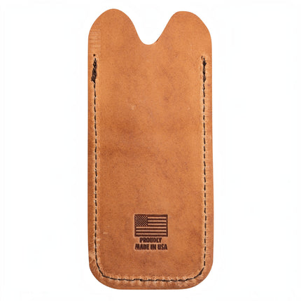 Case® Genuine Brown Leather Knife Slip – Herringbone Design, Made in USA