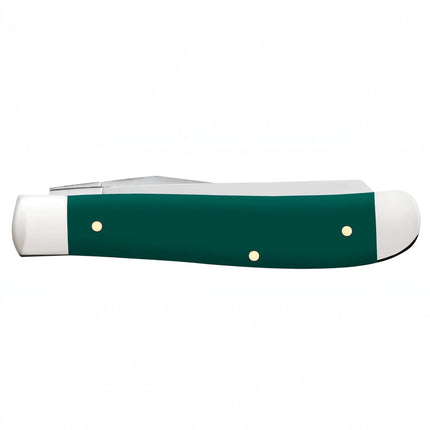 Case XX Knives Mini Trapper Spruce Green Synthetic 64531 Stainless Pocket Knife by Case®