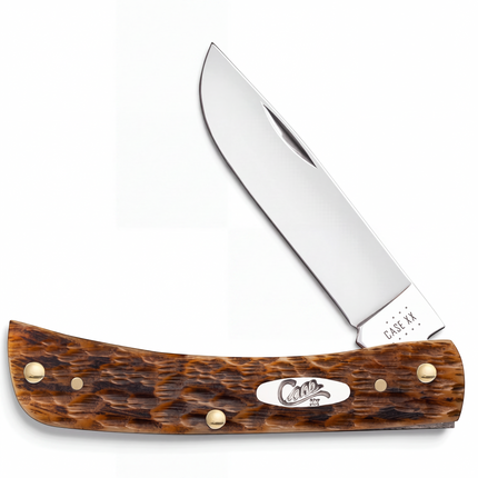 Case® Peach Seed Jigged Amber Bone Sod Buster® Jr