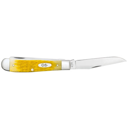 Case Platts Jig Yellow Bone Trapper Pocket Knife