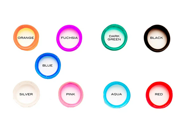 Colored finger ring inserts