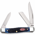 Case® Rogers Jig Navy Blue Bone Medium Stockman Pocket Knife