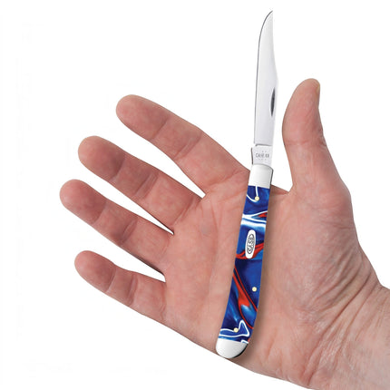 Case Smooth Patriotic Kirinite Slimline Trapper Pocket Knife