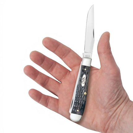 Case® | Pocket Worn® Crandall Jig Gray Bone Trapper Knife by caseknives