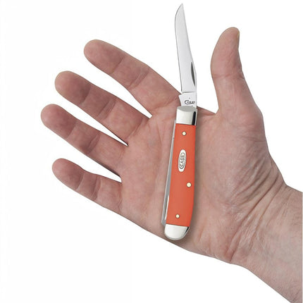 Case® Smooth Orange Synthetic Mini Trapper Pocket Knife
