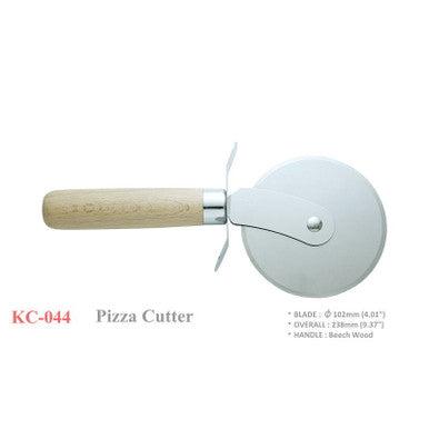 Kanetsune KC 044 Rotary Pizza Cutter Knife 102mm 420J2 Stainless Steel Beech Wood Handle Kanetsune USA by Kanetsune